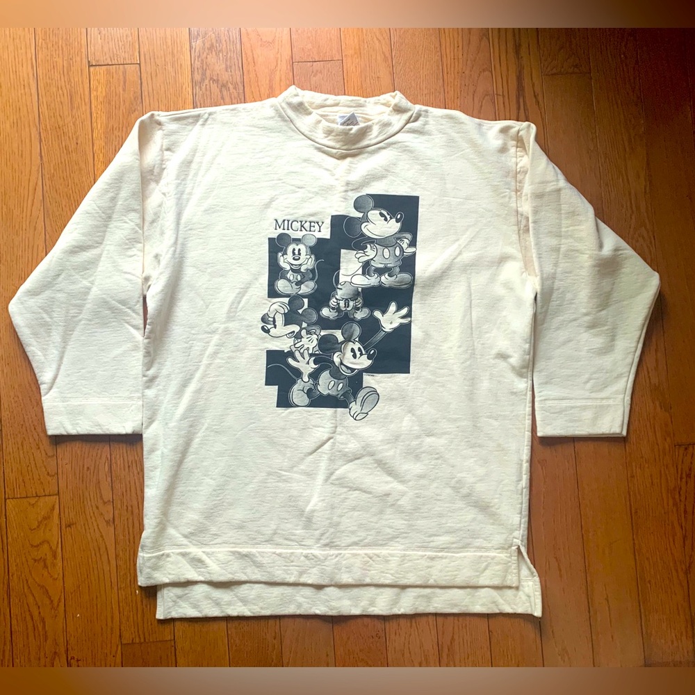 VTG 90s Disney Mickey & Co Mickey Mouse Print Oversized Sweatshirt White Size XL